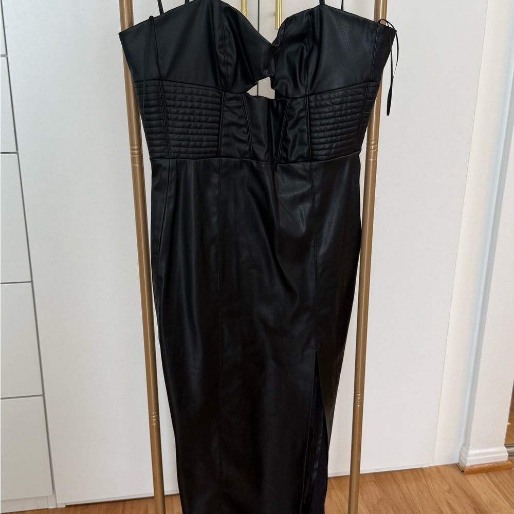 Zara Black leather Dress - Picture 4 of 8
